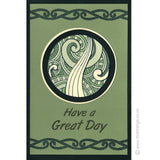 1917 A C or G - Koru Pattern Circle Rubber Stamp