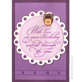 2738 G - With Love On Birthday Wording Wording Rubber Stamp