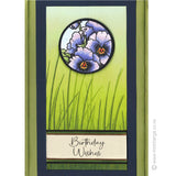 0627 C or G - Pansies Rubber Stamp