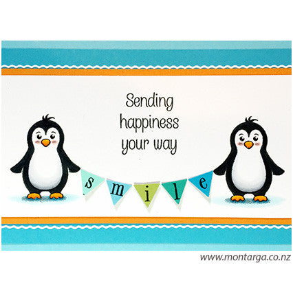 1238 D - Penguin Rubber Stamp