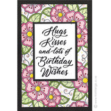 3443 H - Corner Flowers Rubber Stamp