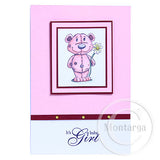 3128 B - Baby Girl Wording Rubber Stamp