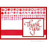 0271 D or F - Thank You Wording Rubber Stamp