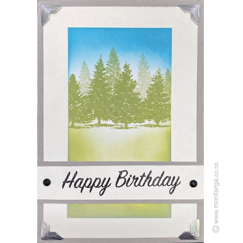 2788 BB - Happy Birthday Wording Rubber Stamp