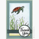 1496 E - Sea Turtle Rubber Stamp