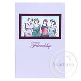 3506 H - Beach Ladies Rubber Stamp