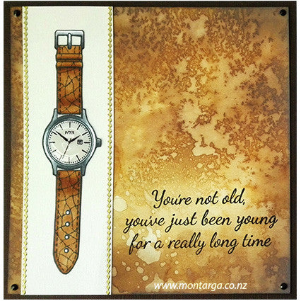 0217 FF - You're not old Wording Rubber Stamp