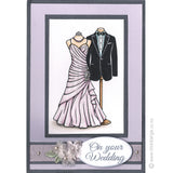 0214 B - On Your Wedding Wording Rubber Stamps
