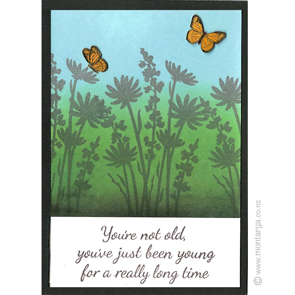 1998 GG - Wildflower Silhouette Rubber Stamp