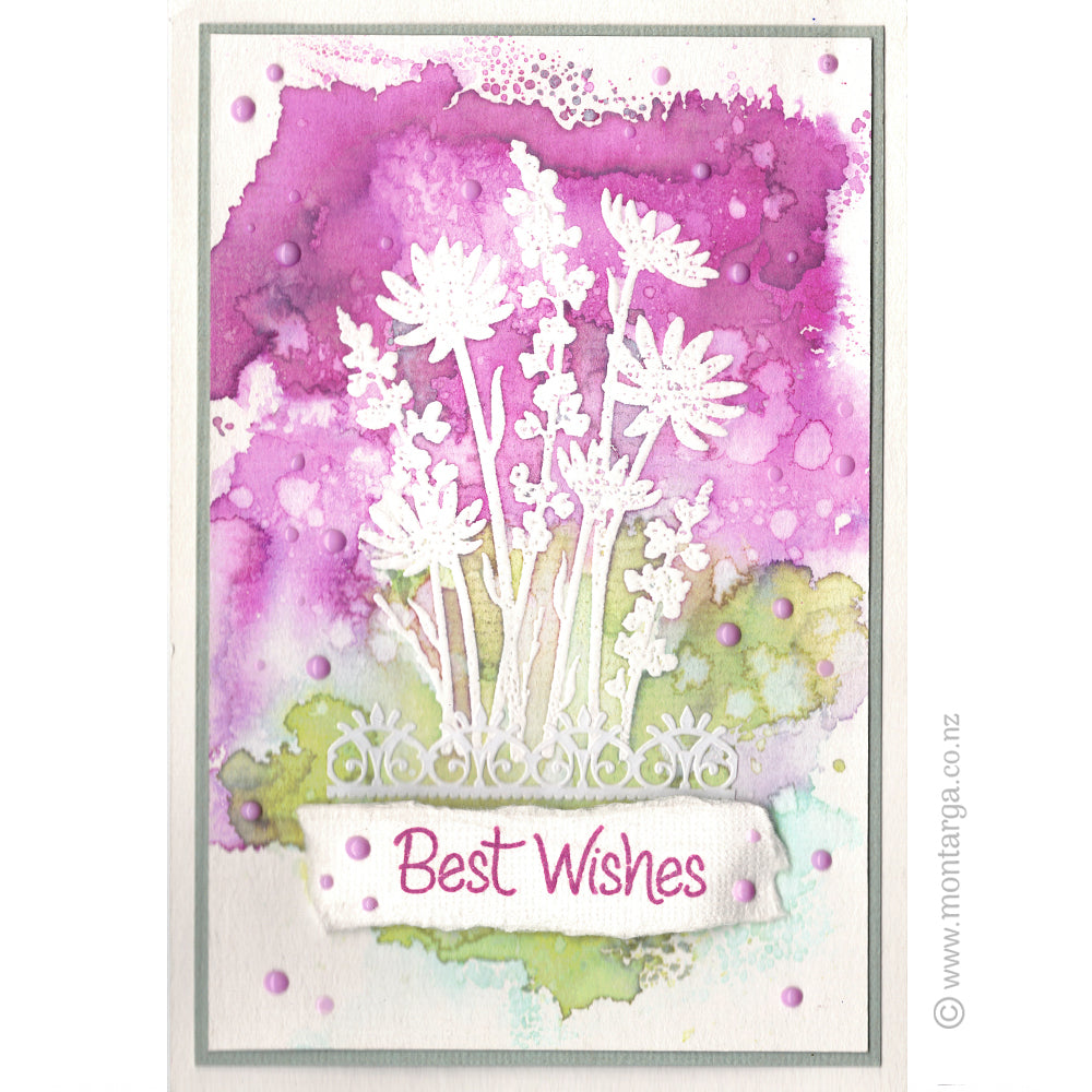 1998 GG - Wildflower Silhouette Rubber Stamp