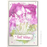 1998 GG - Wildflower Silhouette Rubber Stamp