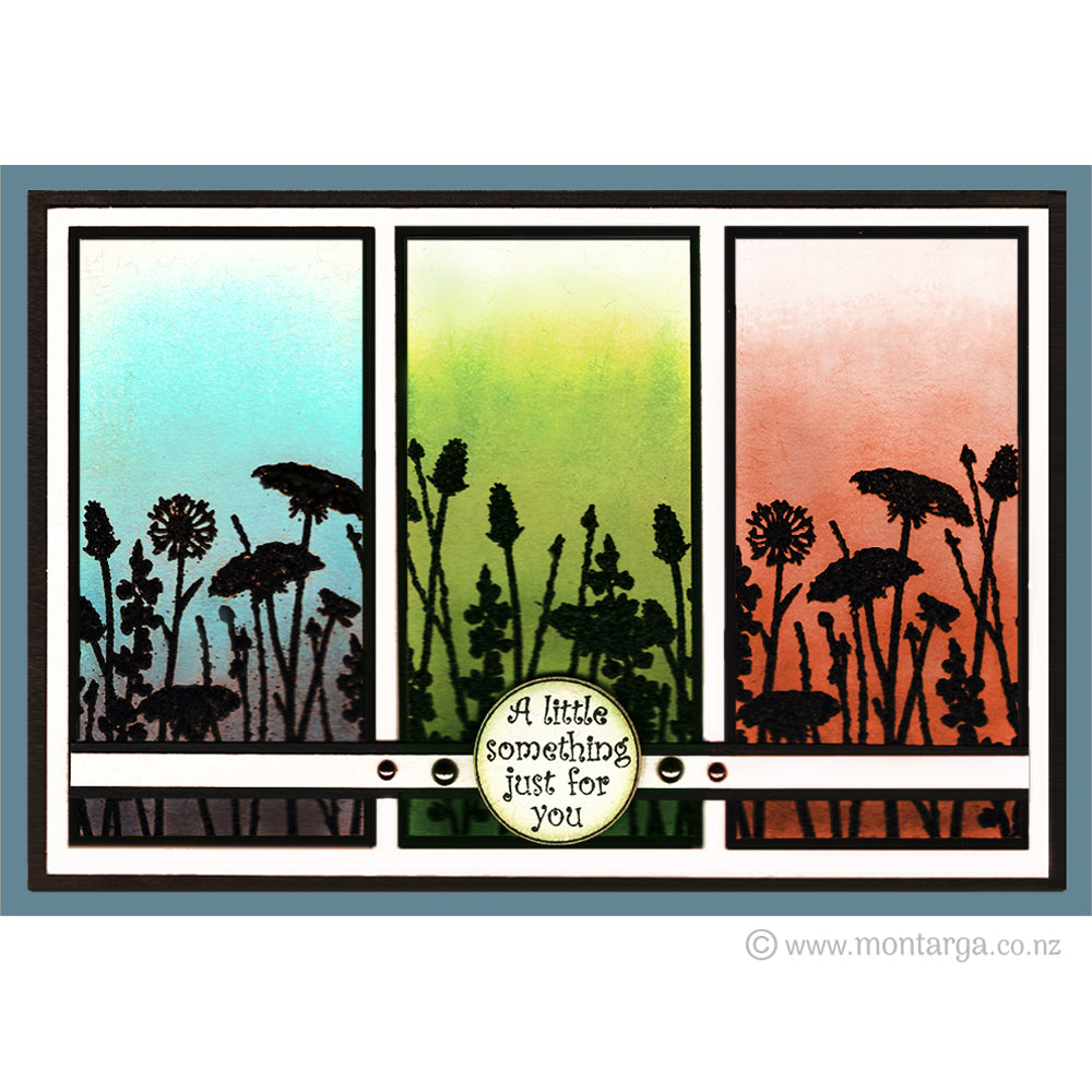 3279 GG - Wildflowers Rubber Stamp