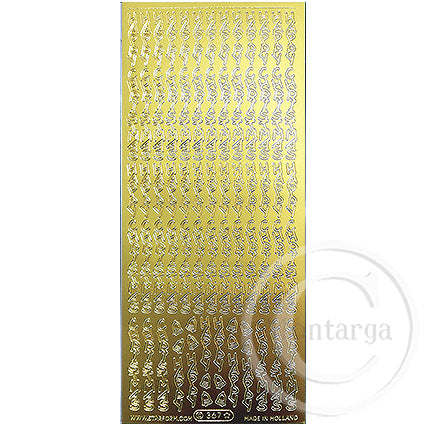 PeelCraft Stickers - Vertical Happy Christmas - Gold PC367G