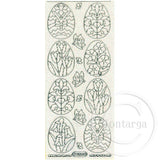 PeelCraft Stickers - Floral Eggs - Crystal Silver PC9304LS