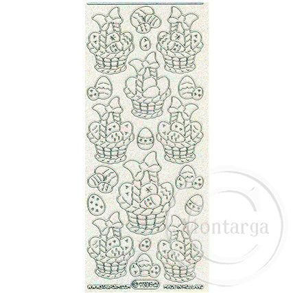 PeelCraft Stickers - Egg Baskets - Crystal Silver PC9305LS