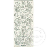 PeelCraft Stickers - Egg Baskets - Crystal Silver PC9305LS